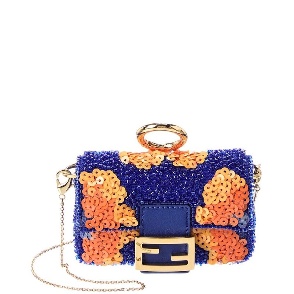 Fendi Baguette Sequin & Leather Bag Charm